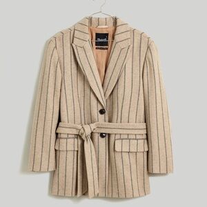 Madewell Bedford Oversized Belted Blazer, NWT